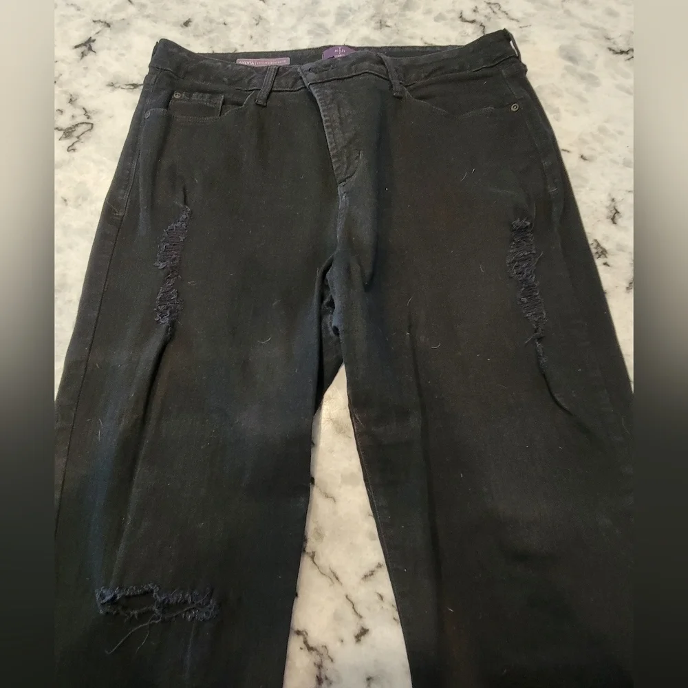 Black Distressed Pants - Picture 7 of 7